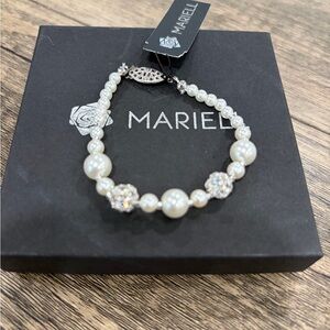 Mariell Childs pearl and sparkle bracelet